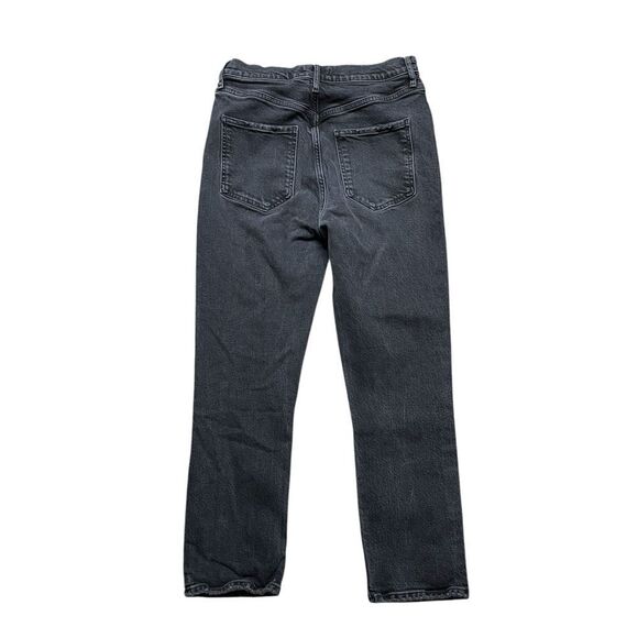 AGOLDE Riley High Rise Straight Leg Jeans Black Size 28 - Picture 4 of 9
